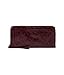 HOBO Eliza Wallet For Women - Grain Leather Construction With Print-Lined Interior, Compact and Handy Wallet Merlot One Size One Size