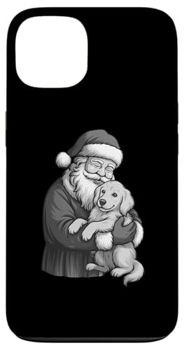ゴールデンレトリバー サンタクロース クリスマス 犬好き スマホケース iPhone 13 用