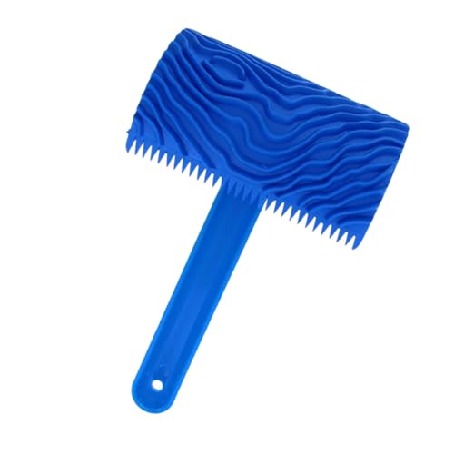 HOUDERCO 木目模様ペイントローラー 長柄付き 柔軟ラバー製 壁画アート用 使いやすく再利用可能 手に優しいグリップ設計