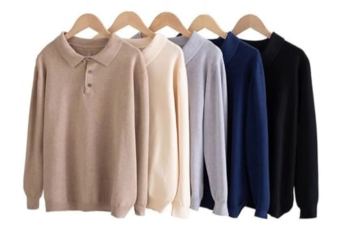 Men's Cashmere Knitted Pullover Solid Color Sweater Winter Casual Business Classic Office Jumper2