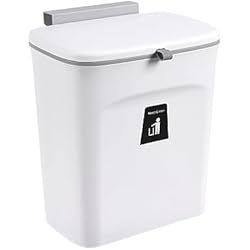 Papelera Puerta Caravana Cubo De Basura Con Tapa 9L, Bote De Basura Pequeño Colgante, Cubo De Basura De Cocina Colgante, Basura Colgante Extraible, Para Puertas De Armarios De Cocina, Coches, Baños, Oficinas y Dormitorios