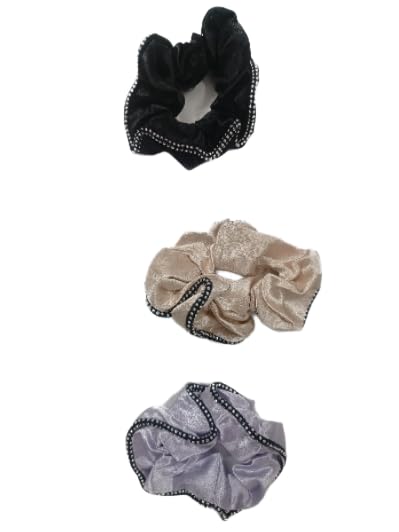Luxury Satin Scrunchies Random 3 Colors from PIC, Anti-Hair-Breakage, Hair Ties, Scrunchies Set for Girls, Women, Best gift for Sister, Friend, Mom – Earthy Shades