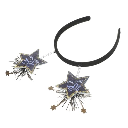 SMASOLO Diadema de Año Estrella Cinco Puntas Accesorio para Pelo Reutilizable para Fiesta Fotografía Carnaval Cosplay