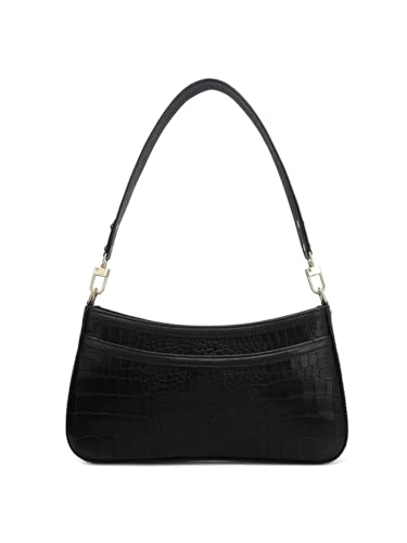 Image of Da Milano Genuine Leather Black Shoulder Bag (00749OL) (Small)