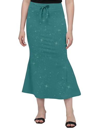 Image of Mehrang Stretchable Shimmer Saree Shapewear Petticoat for Women, Skirts for Women,Shape Wear Dress for Saree