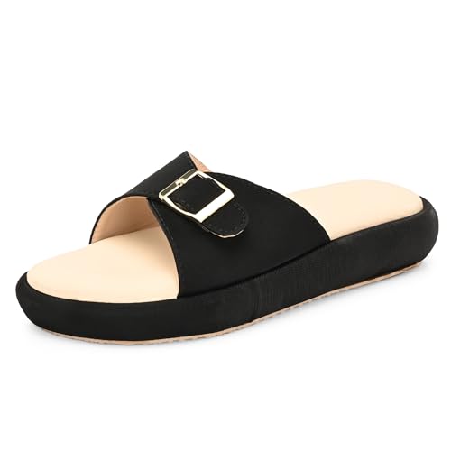 Image of Centrino Women's Sandals | Elegant Stylish Slip-On Chappals for Ladies |Lightweight & Breathable Slippers /Flip-Flops| Durable Outdoor Synthetic Casual Wear,Party and Formal Occasions(9322)