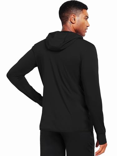 Image of NELEUS Men's Workout Fishing Shirts UPF 50+ Light Jacket Full Zip Sun Protection Long Sleeve Hoodie for Men Hiking
