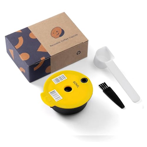 HAILASRE Pods Tas*simo reutilizables 60ml PP Plástico Filtro de cápsulas de café Recargables con código de barras legible para máquina Tas simo