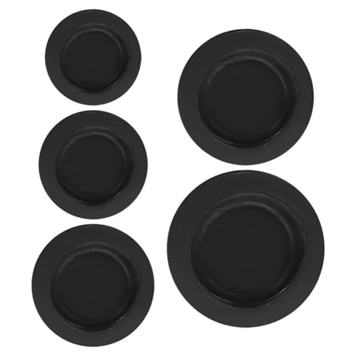 Luxshiny 5個パック ゴム 貯金箱 プラグ、 コイン 貯金箱 ストッパー、 底 カバー 貯金箱 用、 サイズ 26Mm 25Mm 30Mm 32Mm 38Mm、 黒