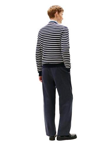 Tommy Hilfiger Herren Baumwolle, Einfarbig, Rundhalsausschnitt, Leichter, Erhältlich in Big & Tall Pullover, Desert Sky/Ivory, XL – Ansicht 4