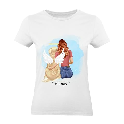 Kiddle-Design Personalisierte Hundemama T-Shirt | Geschenk für Stolze Hundebesitzerin | Für Hundeliebhaber Dog Dad mit Haustier | Mit Name & Spruch L