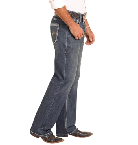 Rock & Roll Denim Men's Relaxed Fit Raised V Straight Leg Jeans3
