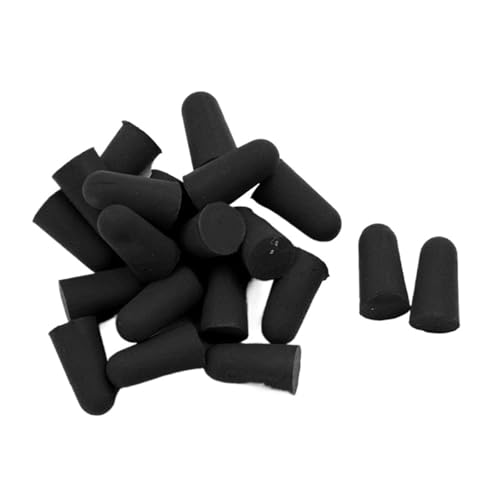 20個/10ペア 旅行用睡眠騒音防止耳栓 騒音低減 旅行用睡眠用ソフトテーパードフォーム耳栓(Black-20pcs)