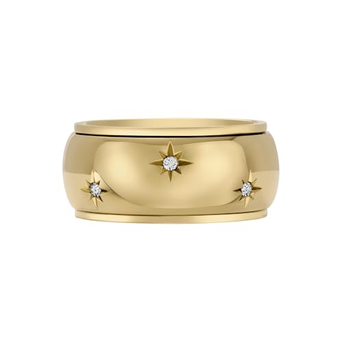 Bague femme Fossil 32029884 en acier, le cadeau parfait avec pierre de verre