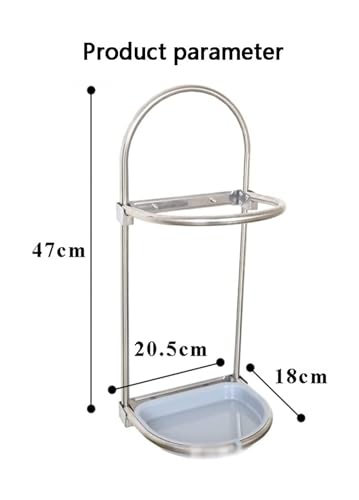 Support mural parapluie pliable réglable avec bac de drainage intégré - 3