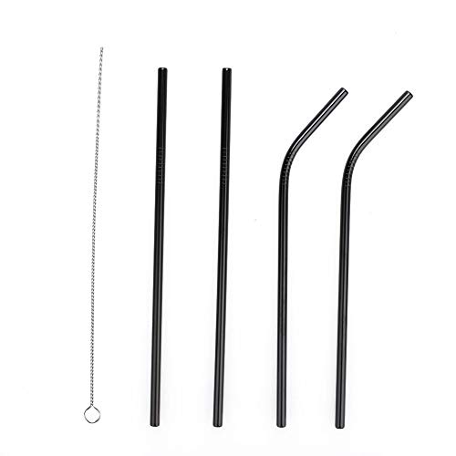 Xiaomu Palhinhas Reutilizáveis De Metal, Canudos De Aço Inoxidável 2x Canudo Reto 2x Canudo Curvo 1x