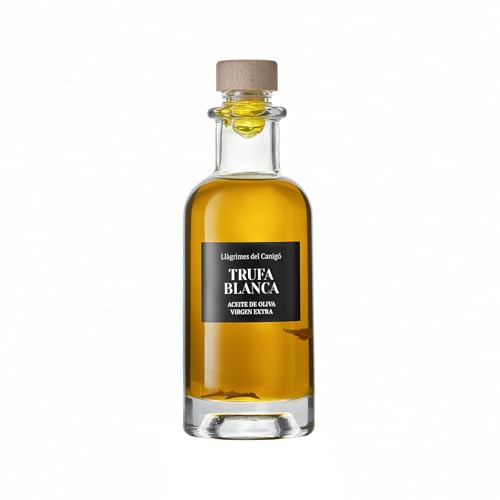 Aceite de Oliva Virgen Extra con Trufa Blanca – Llàgrimes del Canigó – 250ml – Sabor Intenso y Aromático – Gourmet – Ideal para Pasta, Risotto y Quesos