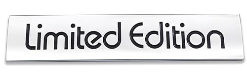 Image of Pair Set Limited Edition Sticker Emblem 3D Badge Decal Car Rear Trunk Accessories (Silver Black)