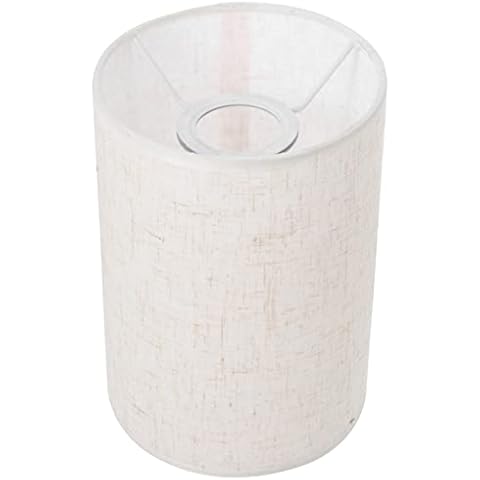 Pantalla cilíndrica de tela de lino natural de Warmhm Cover