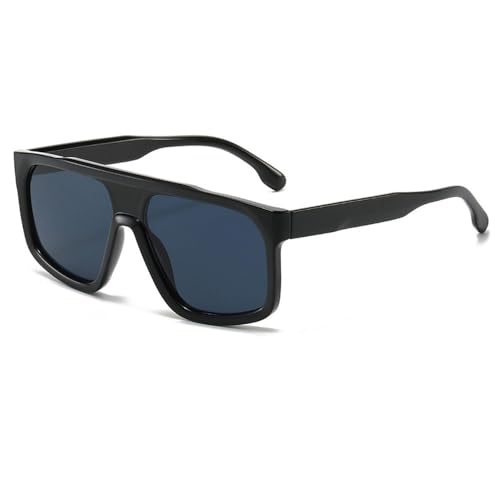 Lunettes de soleil UV400 à grand écran noir pour une clarté absolue