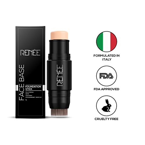 Image of RENEE Face Base Foundation Stick with Applicator - Cappuccino, 8gm