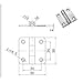 Stainless Steel Square Bearings Hinges Industrial Electrical Machinery Equipment Door 1Pcs(50x50(Mirror))