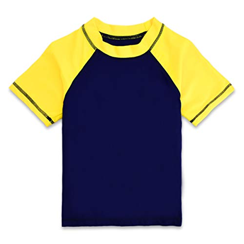 Boys' Short Sleeve UPF 50+ Sun Protective Rashguard Swim Shirt 2T