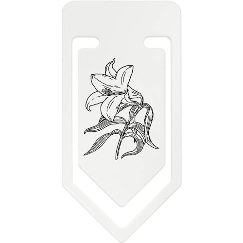 141mm 'White Lily Flower' Giant Plastic Paper Clip (CC00085361)