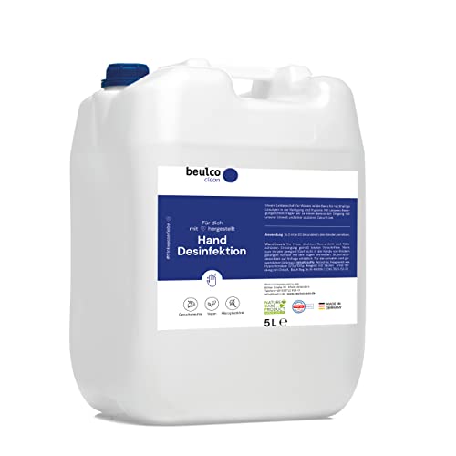 BEULCO CLEAN - Desinfektionsmittel 5 Liter Kanister für Hände & Haut (ohne Alkohol) - Handdesinfektionsmittel gegen Viren, Bakterien & Pilze - 5l Hände-Desinfektions-Mittel alkoholfrei Cover