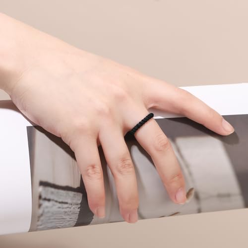 Silicone Wedding Ring for Women,Thin and Stackble Braided Rubber Wedding Bands,No-Toxic,Skin Safe,1/4/5/6/7/8 Variety Multipack4