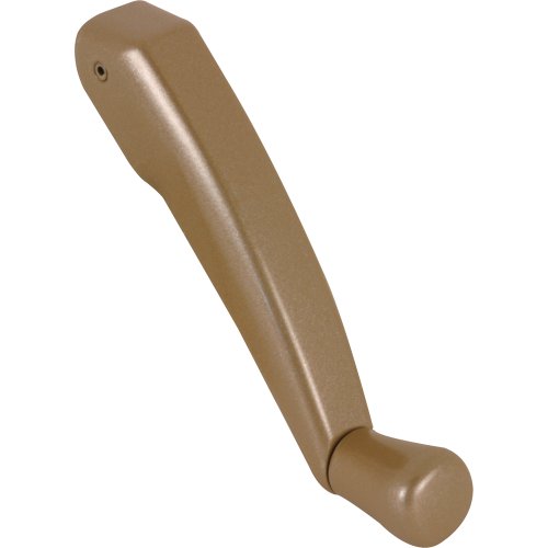 Image of Prime-Line TH 22245 Folding Crank Handle for 11 /32 In. Spindle Casement and Awning Window Operators - Low-Profile Design for Unobstructed Use of Blinds- Diecast Zinc, Coppertone Finish (Single Pack)