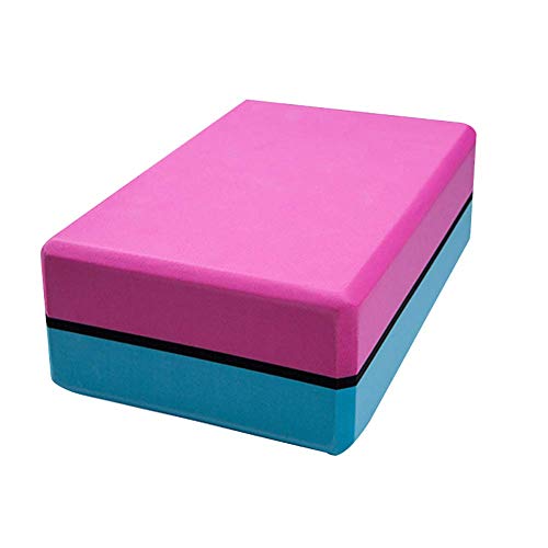 Abracing Double Color Yoga Blocks EVA Foam Yoga Bricks Blocks Provides Stability Balance for Improve Strength and Deepen Pose Yoga Props