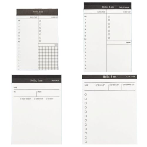 DYElite 付箋 小型 手帳 ToDoリスト メモ ふせん 付箋 50枚/冊 8冊セット/持ち運びに便利 (日々のスケジュール/*2冊 約8.5*12.5cm)