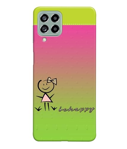 Image of Be Happy Printed Hard Back Case Cover Compatible for Samsung Galaxy M53 5G / Samsung M53 5G (Multicolor) - D1664