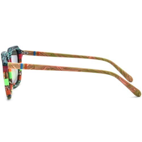 Image of HEPIDEM Matte Acetate Vintage Retro Square Polarized Sunglasses for Men UV400 UV Protection Sun Glasses