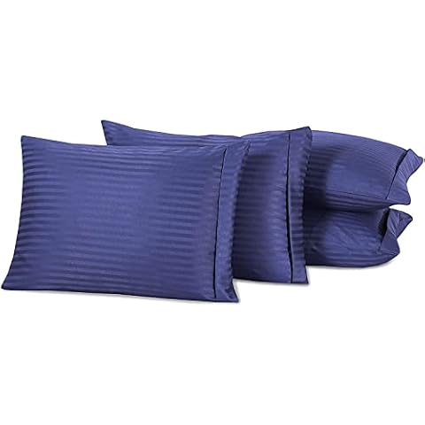 Niagara Sleep Solution Pillowcases (Navy Standard 4 Pack, Cotton Sateen) Cover