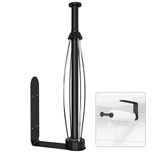 VIVEY Porte sopalin,Porte Essuie Tout Auto-adhésif,Support Sopalin Mural Effet Amortissant,pour Cuisine, Salle de Bain, Placards, Vertical ou Horizontal, Noir