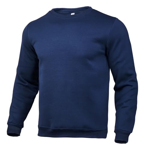 Men's Casual Pullover Sweatshirt O-Neck Long-Sleeved Loose Sports Slim Solid Color Sweatshirt For Men3