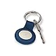 Hama Schlüsselanhänger für Apple AirTag (Hülle für AirTag, Schutzhülle, Anhänger, Silikon Look, mit Karabiner, Hülle Kratzfest, zur Befestigung an Schlüsselbund, Koffer, Schulranzen etc.) blau