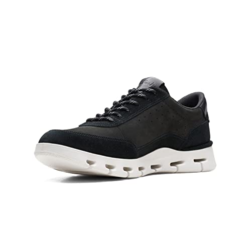 Image of Clarks Mens 26166010-black Comb Sneaker
