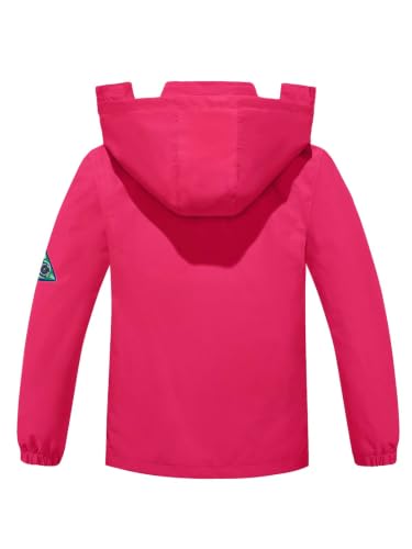 Image of SaphiRose Kids Waterproof Rain Jacket Mesh Lined with Removable Hood | Lightweight rain coat, windproof, breathable, school, camping, travel, outdoor play, boys and girls