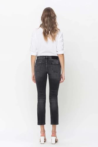 Flying Monkey - Mid Rise Cropped Slim Straight Jeans - F52362