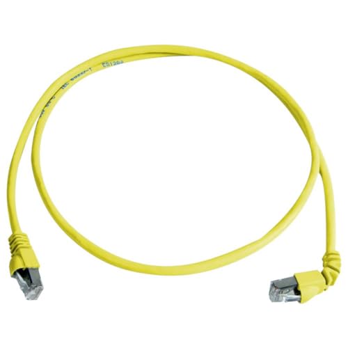Câble de réseau Cat.7 1,5m coudé Telegärtner MP8 FS 600 jaune LSZH
