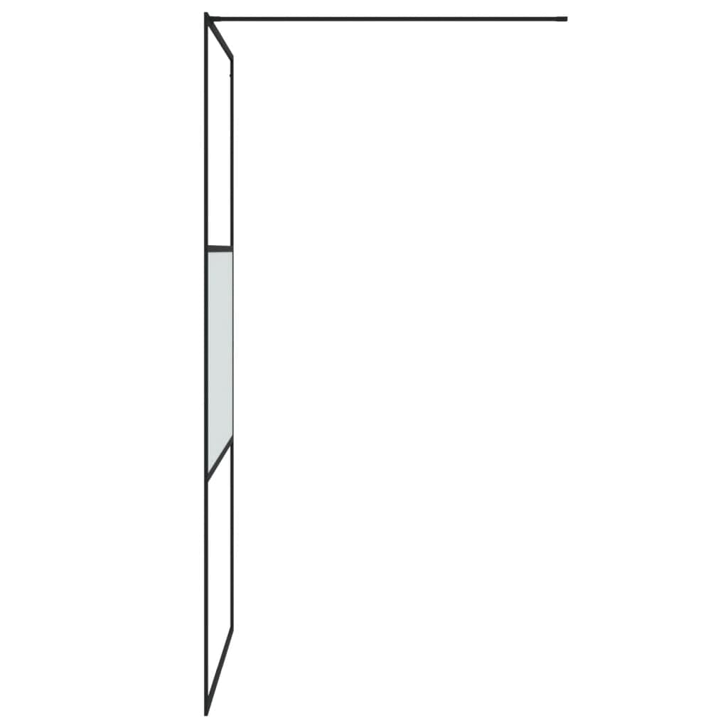 Mampara de Ducha Vidrio ESG semiesmerilado Negro 100x195 cm, Mampara Bañera, Mampara Baño Ducha, Cabina De Ducha, Mampara Baño 152107