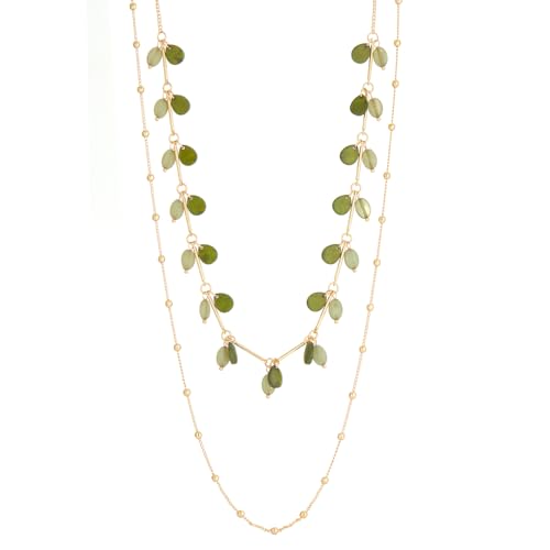 BULINLIN Layered Gold Long Necklaces for Women Long Beaded Chain Necklace Costume Gold Jewelry Mothers Day Gifts for Mom