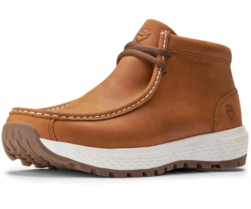 Image of SUREWAY Men's Chukka Boots,Fashion and Comfort Driving Shoes,Lightweight Durability Leather Moc Toe Work Boots