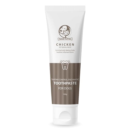 Image of Foodie Puppies Pet Toothpaste for Dogs - (Chicken Flavor, 100gm) Enriched with Baking Soda Soothes Inflamed Gums, Removes Plaque Tartar, Brightens Teeth, & Overall Oral Hygiene