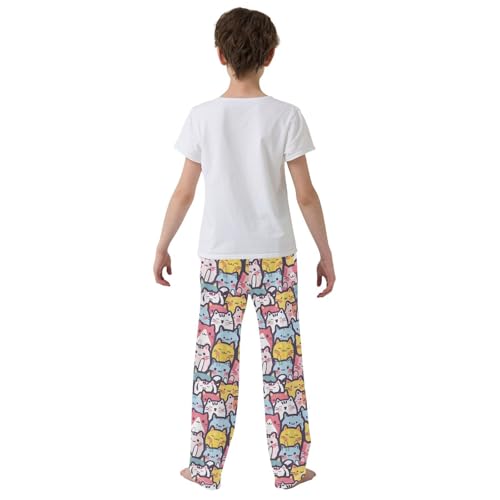 Colorful Funny Cats Pajamas Bottoms with Pockets Comfy Pjs Sleepwear Elastic Waistband Pajamas Pants Lounge Pants3