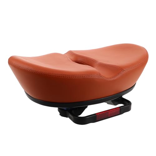 ifundom ノーズレスデザイン広自転車サドル 男女兼用クッションパッド 衝撃吸収パッド付き防水仕様 ロード マウンテン 電動対応快適座面