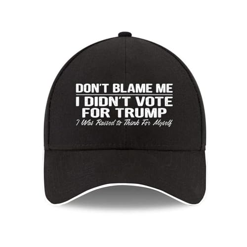Adult's Fashion Digital Printed Baseball Hat,Don't Blame Me I Voted for Sanity Retro Humor Baseball Caps Gifts for Dad Beach Cap Black